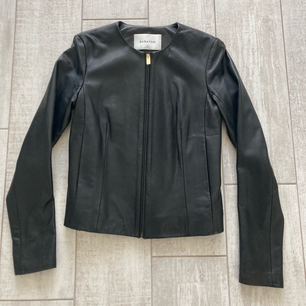 Aritzia Babton Black Leather Jacket